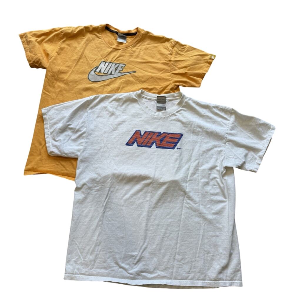 Vintage Y2K Nike Graphic T-Shirts Men's Size XXL Set of Two Gray Tag
